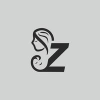 logotipo del día de la madre letra z. hermoso logotipo vectorial. logotipo de letra creativa de contorno z vector