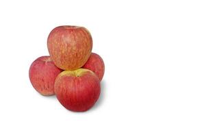 Pile of apples isolated on white background with clipping path. photo