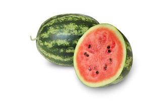 watermelon with sliced isolated on white background with clipping path.