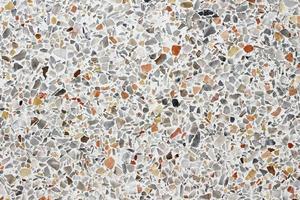 Terrazzo finish floor or wall. Concrete texture for background. Abstract marble pattern for interior, wallpaper, skin tile luxurious and design. Top view. photo