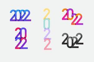 2022 feliz año nuevo diseño de texto de logotipo, ilustración vectorial vector