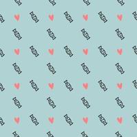 Candy and heart seamless pattern vector