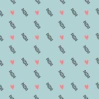 Candy and heart seamless pattern vector