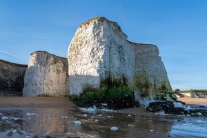 View of chalk cliffs at Botany Bay near Broadstairs in Kent photo