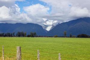 Scenic view of Fox Glacier in New Zealand photo