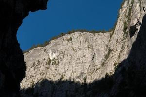 View of the Bicaz Gorge between Moldavia and Transylvania photo