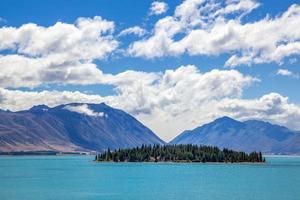 Scenic view of colourful Lake Tekapo photo