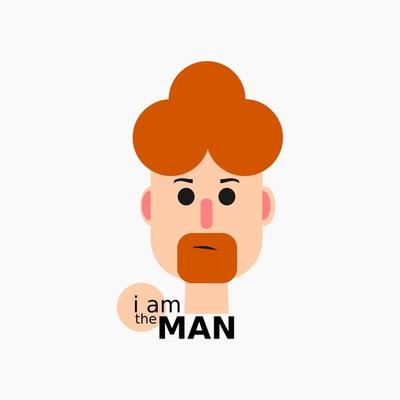 i am the man logo vector