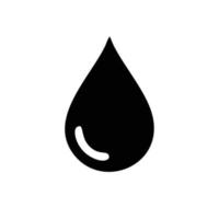 plantilla de icono de gota negra color negro editable. Ilustración de vector plano de símbolo de icono de gota negra para diseño gráfico y web.