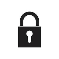 Padlock icon template black color editable. Padlock icon symbol Flat vector illustration for graphic and web design.