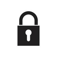 Padlock icon template black color editable. Padlock icon symbol Flat vector illustration for graphic and web design.