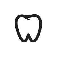 plantilla de icono de dientes color negro editable. vector