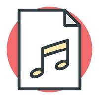 conceptos de archivos de música vector