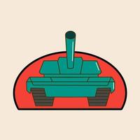 ilustración de dibujos animados del ejército de tanques blindados