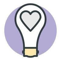 Heart Bulb Concepts vector