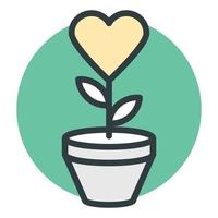 Heart Plant Concepts vector