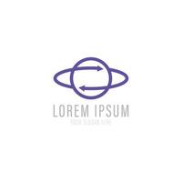 Planet logo design template concept. vector