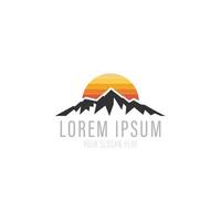 Mountain Logo Template. Vector Illustration.