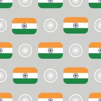 Seamless India flag in flat style pattern vector