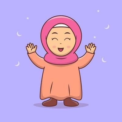 Happy Muslim Girl Vector Art, Icons, and Graphics for Free Download