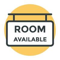 Room Available Board vector