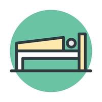 conceptos de cama de moda vector