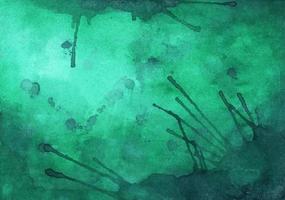 Green watercolor paint splash background. vector