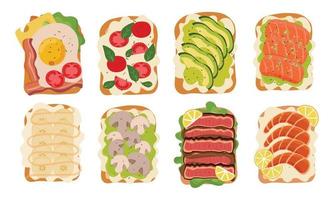 breakfast toast bread vector  icon