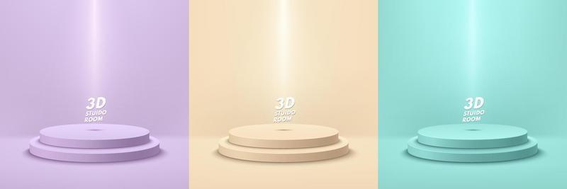 3D illustaration of a pink pastel portal with a white frame inside. Simple  geometric shapes.Cosmetic product display, podium, pedestal or platform  Stock Photo - Alamy