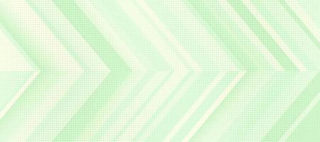 Modern and minimal pastel color geometric shape banner design.  Halftone dotted pattern decoration. Light green angle arrow overlapping layered abstract background. Vector illustration