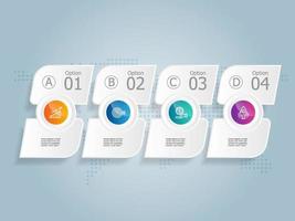 abstract horizontal timeline infographics element presentation vector