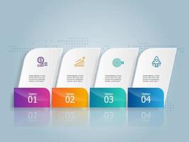 abstract horizontal timeline infographics element presentation vector