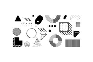 Shapes Set with Geometric Elements Composition vector