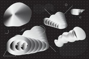 conjunto de formas geométricas de degradado universal vector