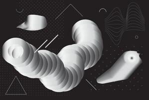 conjunto de formas geométricas de degradado universal vector