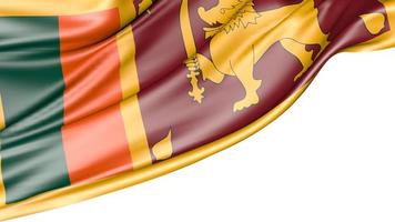 bandera de sri lanka aislada sobre fondo blanco, ilustración 3d foto