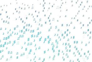 Light BLUE vector pattern with music elements.