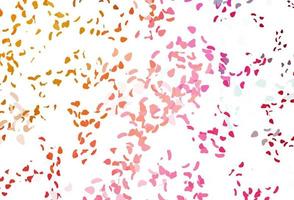 Light pink, yellow vector backdrop with abstract shapes.