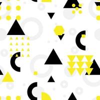 Seamless geometric pattern with geometrical shapes vector