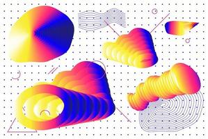 conjunto de formas geométricas de degradado universal vector