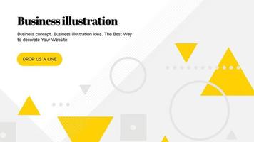 Vector landing page with abstract shapes