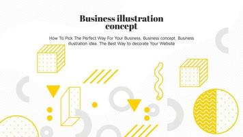 Vector landing page with abstract shapes
