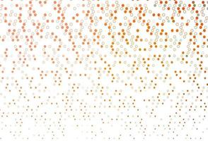 Light Orange vector background with bubbles.