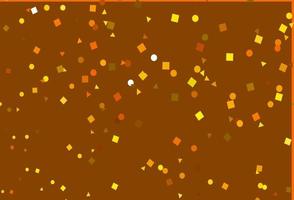 Light Orange vector pattern in polygonal style with circles.