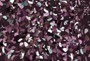 Light Pink vector pattern with chaotic shapes.