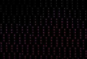 Dark pink vector template with isolated letters.