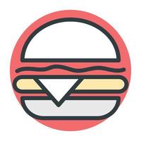 conceptos de hamburguesa de moda vector