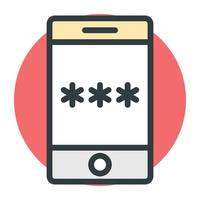 Mobile Password Concepts vector