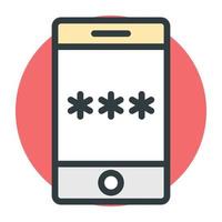 Mobile Password Concepts vector