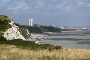 Distant view of Eastbourne in East Sussex from the South Downs photo